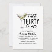 Invitation Parlez Trente pour moi Sale Martini 30e anniversai (Devant)