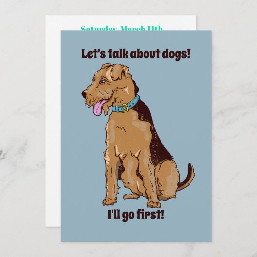 Invitation Parlons de chiens (Devant / Derrière)