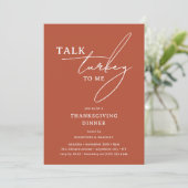 Invitation Parlons Dinde avec Moi Dîner de Thanksgiving Moder (Debout devant)