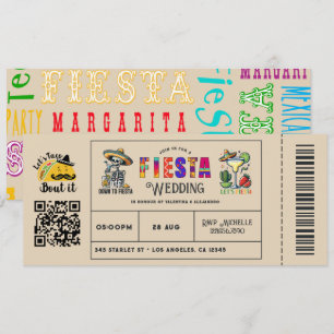 Invitation "Parlons Taco à ce sujet" Billet de Mariage Fiesta