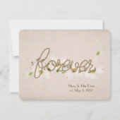 Invitation Parole de renouveau mariage pour toujours avec des (Devant)