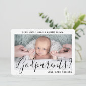 Invitation Parrain et marraine Proposition de photo Écriture  (Debout devant)