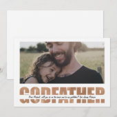 Invitation Parrain personnalisé deviendras-tu (Devant / Derrière)