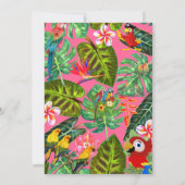 Invitation Parrot tropical floral Parrots 1er anniversaire (Dos)