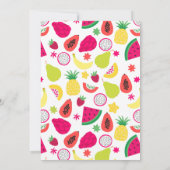 Invitation Parrot Tropical Fruits Tutti Fruit Anniversaire (Dos)