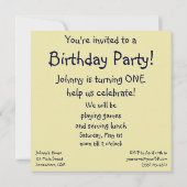 Invitation Parrot vintage de pirate, fête d'anniversaire d'en (Dos)