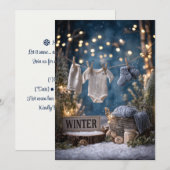 Invitation Parsemé de neige | Hiver cosy (Devant / Derrière)