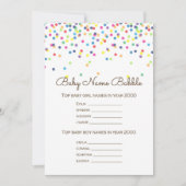 Invitation Parsemer le jeu de Baby shower avec réponse retour (Devant)