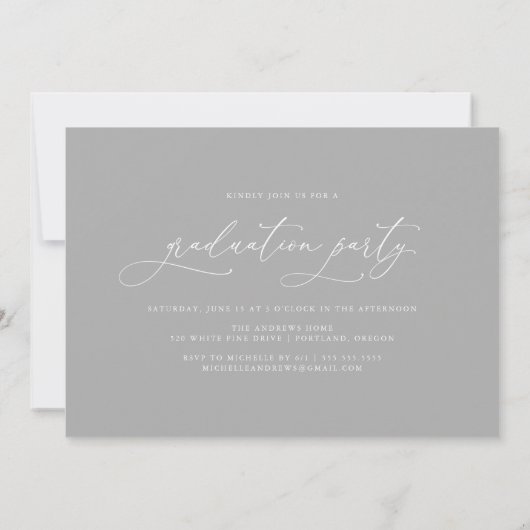 Invitation Part de graduction de 20 secondes de script (Dos)
