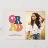 Invitation Part de la photo de Typography 1970s (Devant / Derrière)