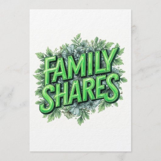 Invitation Partages de famille (Devant)