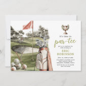 Invitation Partee Golf Adult Birthday (Devant)