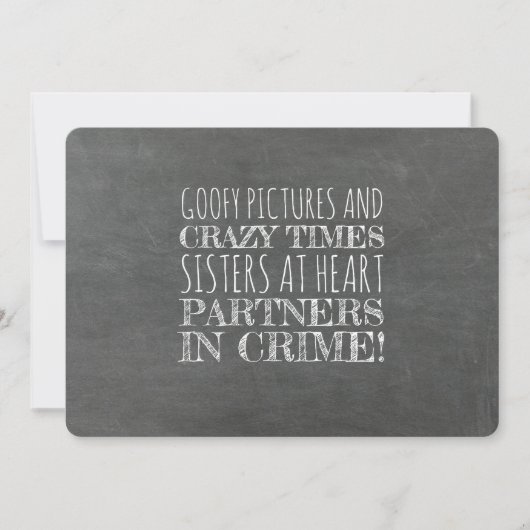 Invitation Partenaires de Crime Funny Bridesmaid Proposition (Devant)