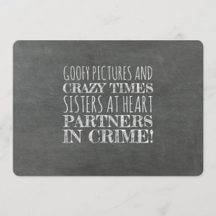 Invitation Partenaires de Crime Funny Bridesmaid Proposition