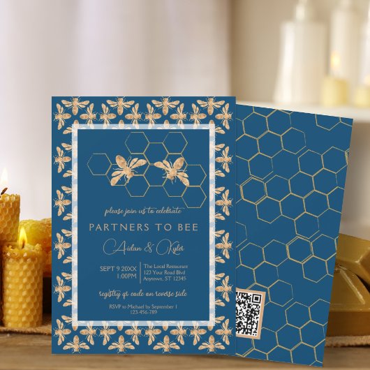 Invitation Partenaires pour Bee Indigo & Honeycomb Wedding sh