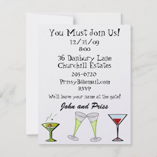 Invitation Parti (Dos)