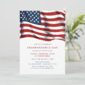 Invitation Parti 4 juillet du drapeau américain (Debout devant)