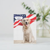 Invitation Parti 4 juillet Golden Retriever (Debout devant)