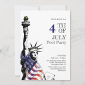 Invitation Parti 4 juillet patriotique (Devant)