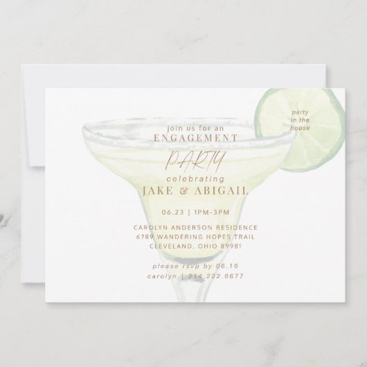 Invitation Parti à la Maison Margarita Engagement Partie II (Devant)