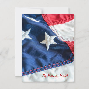 Invitation Parti américain du drapeau 4 juillet