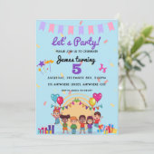 Invitation Parti Anniversaire de enfant (Debout devant)