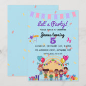 Invitation Parti Anniversaire de enfant (Devant / Derrière)