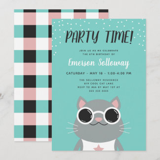 Invitation Parti Anniversaire de enfant Cool Turquoise