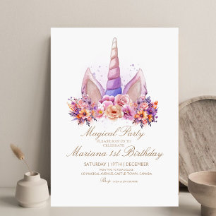 Invitation Parti Anniversaire de enfant Cute Pastel Rainbow U