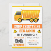 Invitation Parti Anniversaire de enfant de la construction de (Devant)