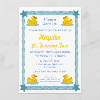 Invitation Parti Anniversaire de enfant des étoiles Cute Rubb