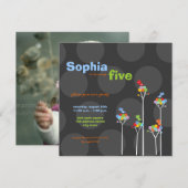 Invitation Parti Anniversaire de enfant des ornithologues ama (Devant / Derrière)