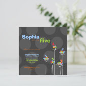 Invitation Parti Anniversaire de enfant des ornithologues ama (Debout devant)