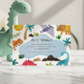 Invitation Parti Anniversaire de enfant Dinos Peint