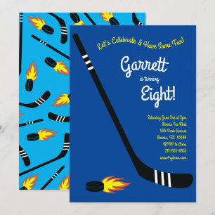 Invitation Parti Anniversaire de enfant du sport de hockey