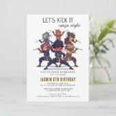 Invitation Parti Anniversaire de enfant guerrier Ninja (Debout devant)