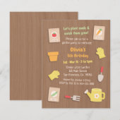 Invitation Parti Anniversaire de enfant Plante et jardinage (Devant / Derrière)