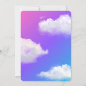 Invitation Parti Anniversaire de enfant pourpre (Dos)