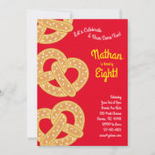 Invitation Parti Anniversaire de enfant Pretzels (Devant)