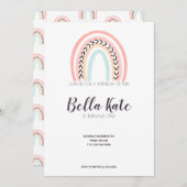 Invitation Parti Anniversaire de enfant Rainbow moderne (Devant / Derrière)