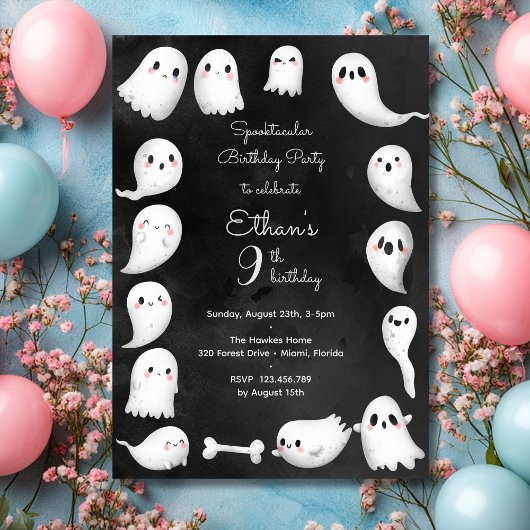 Invitation Parti anniversaire de enfant Spooktacular