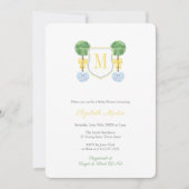 Invitation Parti Baby shower du Monogramme de Preppy neutre p (Devant)