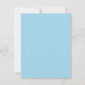 Invitation Parti Baby shower moderne Alligator Blue Chevron (Dos)