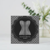 INVITATION PARTI BACHELORETTE BLACK GREY SPOT (Debout devant)