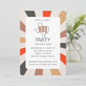 Invitation Parti barbecue coloré du Texas (Debout devant)