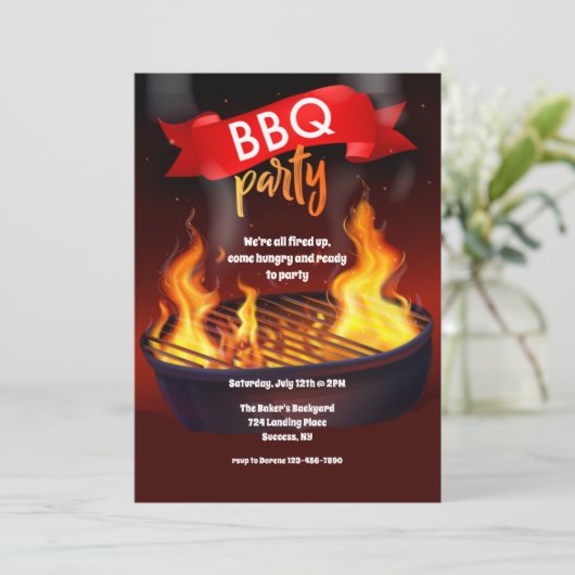 Invitation Parti BBQ (Debout devant)