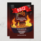 Invitation Parti BBQ (Devant / Derrière)