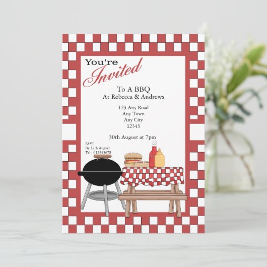 Invitation Parti BBQ (Debout devant)