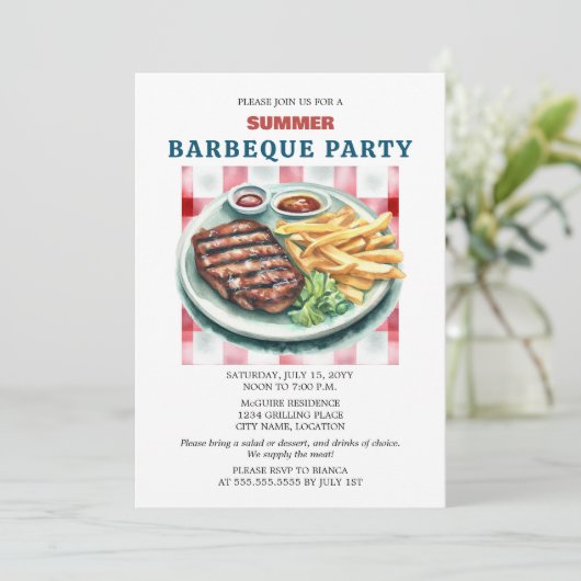 Invitation Parti BBQ (Debout devant)