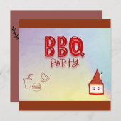 Invitation Parti BBQ (Devant / Derrière)